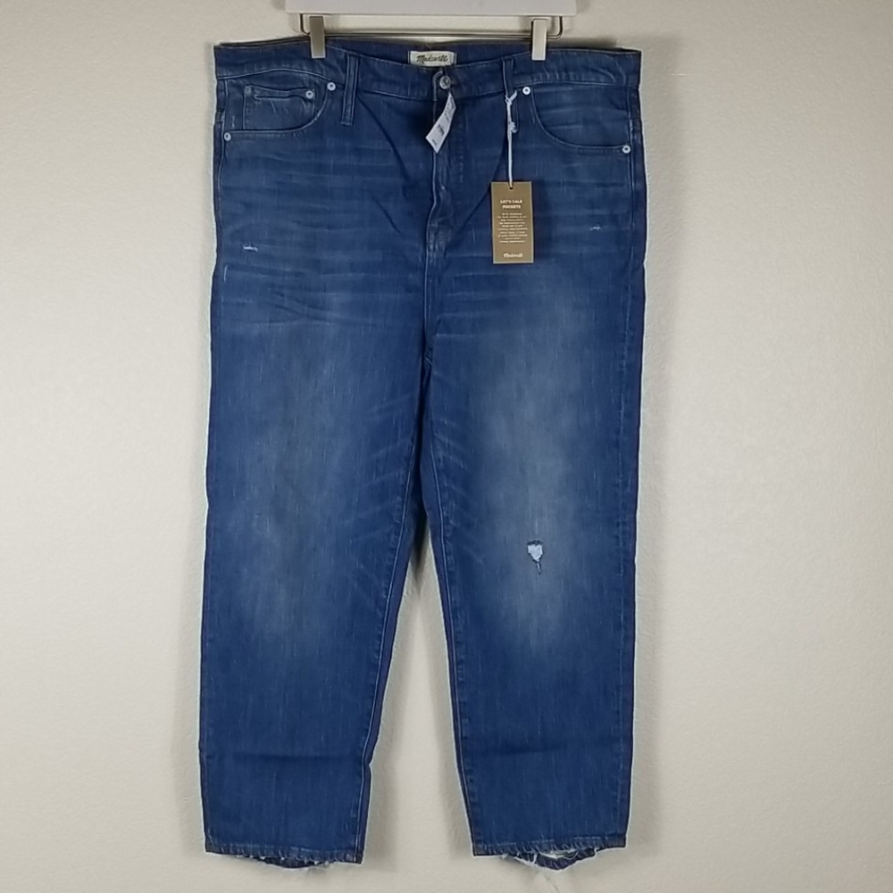 Madewell Distressed Classic Straight Leg Jeans